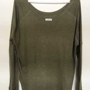 TNA green long sleeve sweater